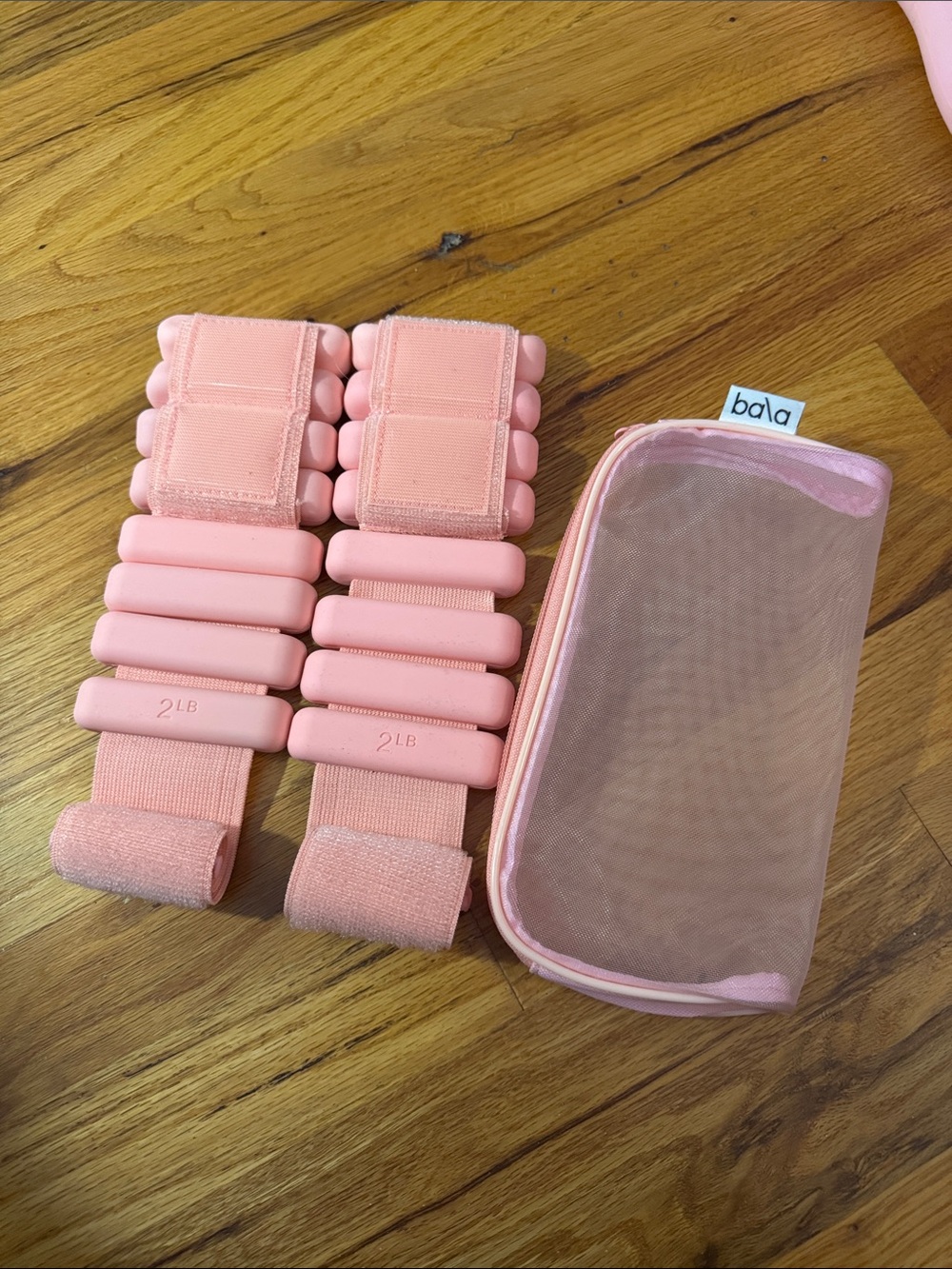 Bala Bangles 2 LB Blush Pink Wrist Ankle Weights + Case